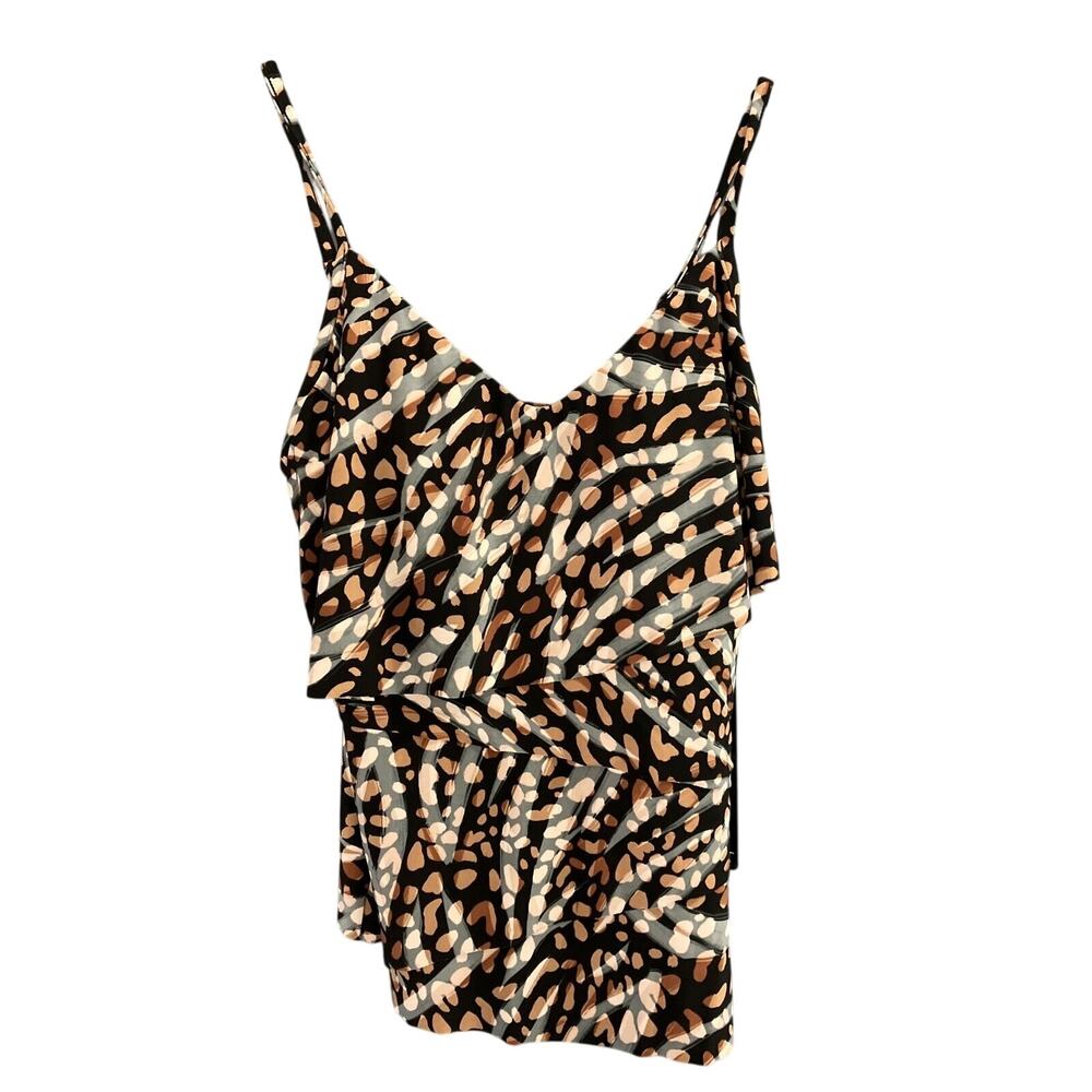 MAGICSUIT Tankini Swim Top Chloe Tiered Natural Wonder Size 8 $126 - NWT